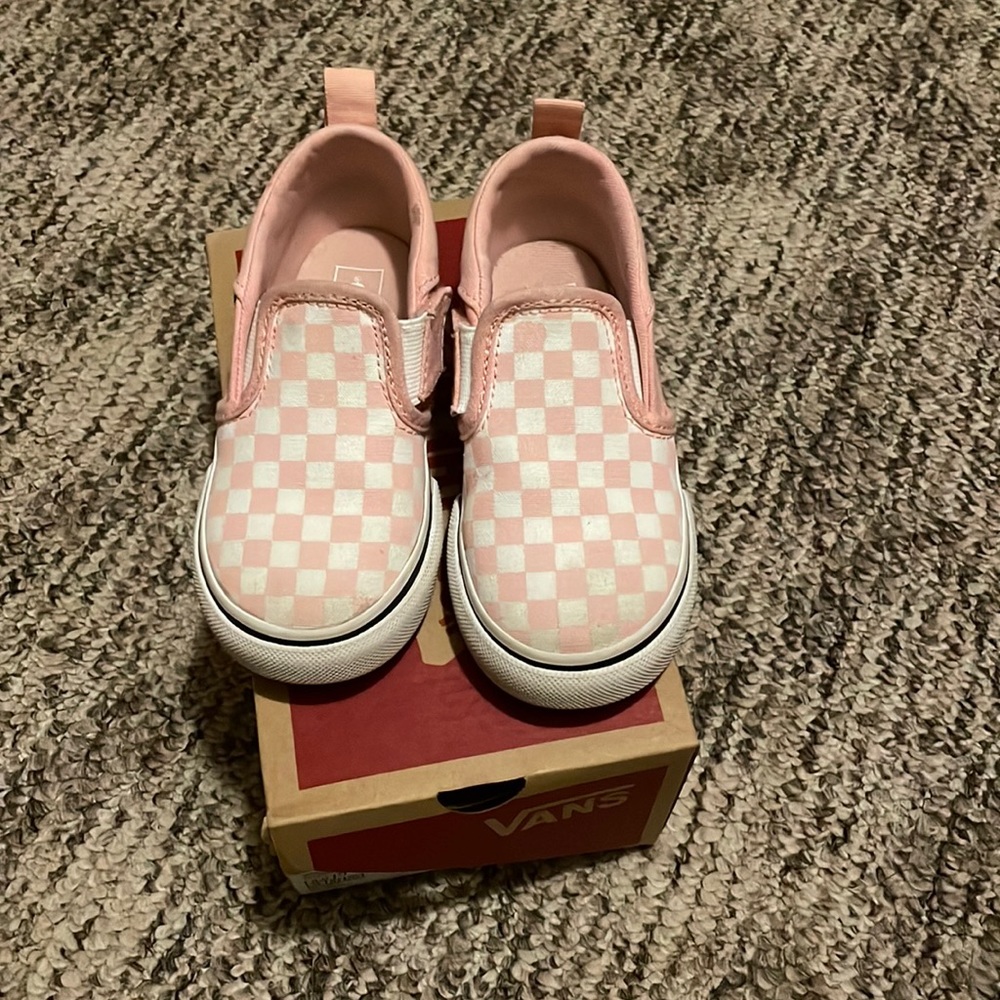 Van’s checkerboard powder pink